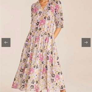 Rebecca Taylor Passion Flower Puff Sleeve Dress size 2